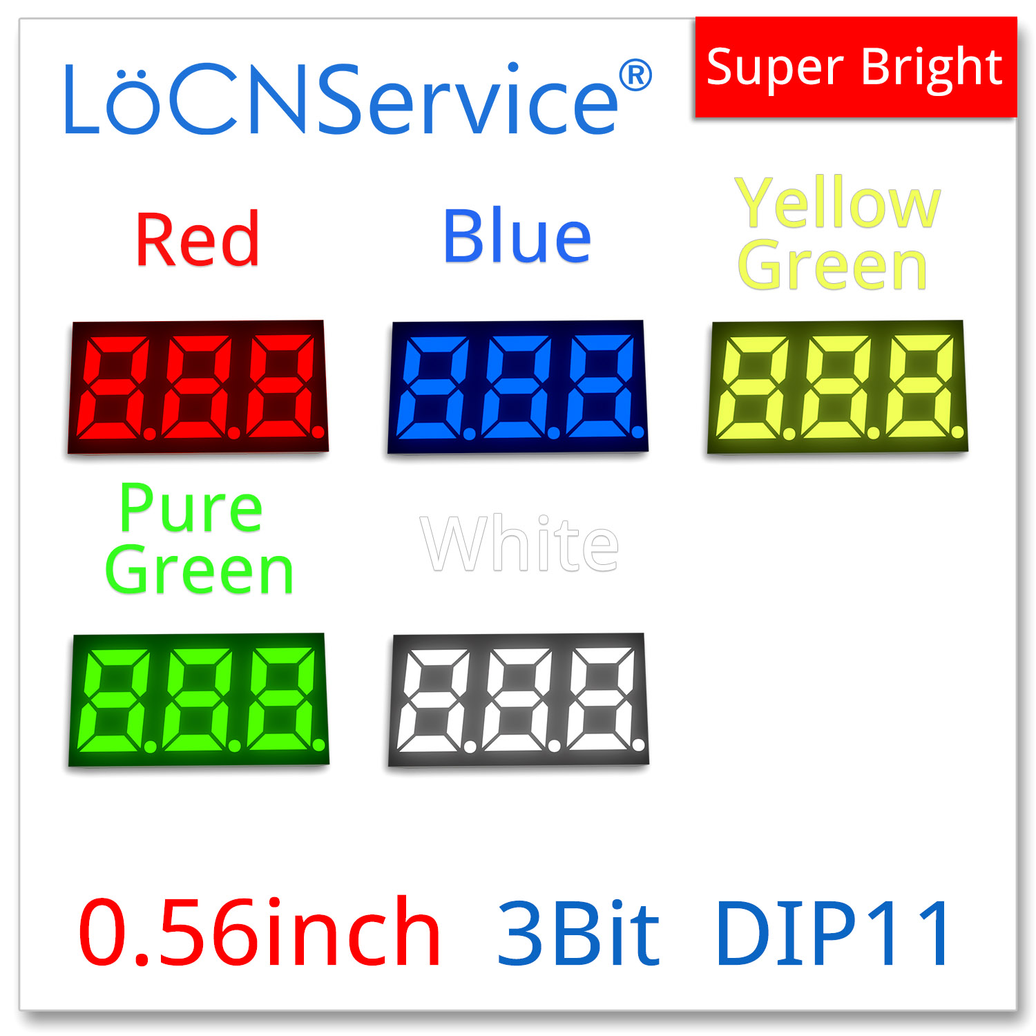LoCNService 30PCS 0.56 ġ  Ʃ LED ÷..